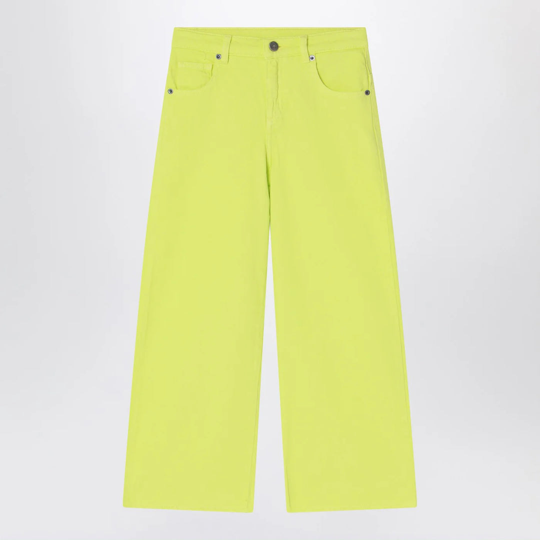 Douuod - Lime yellow cotton pants