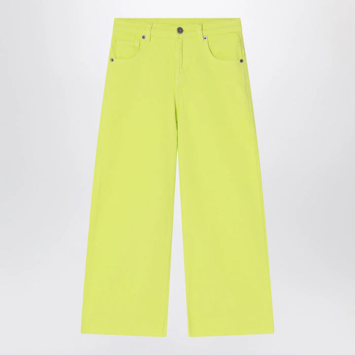 Douuod - Lime yellow cotton pants