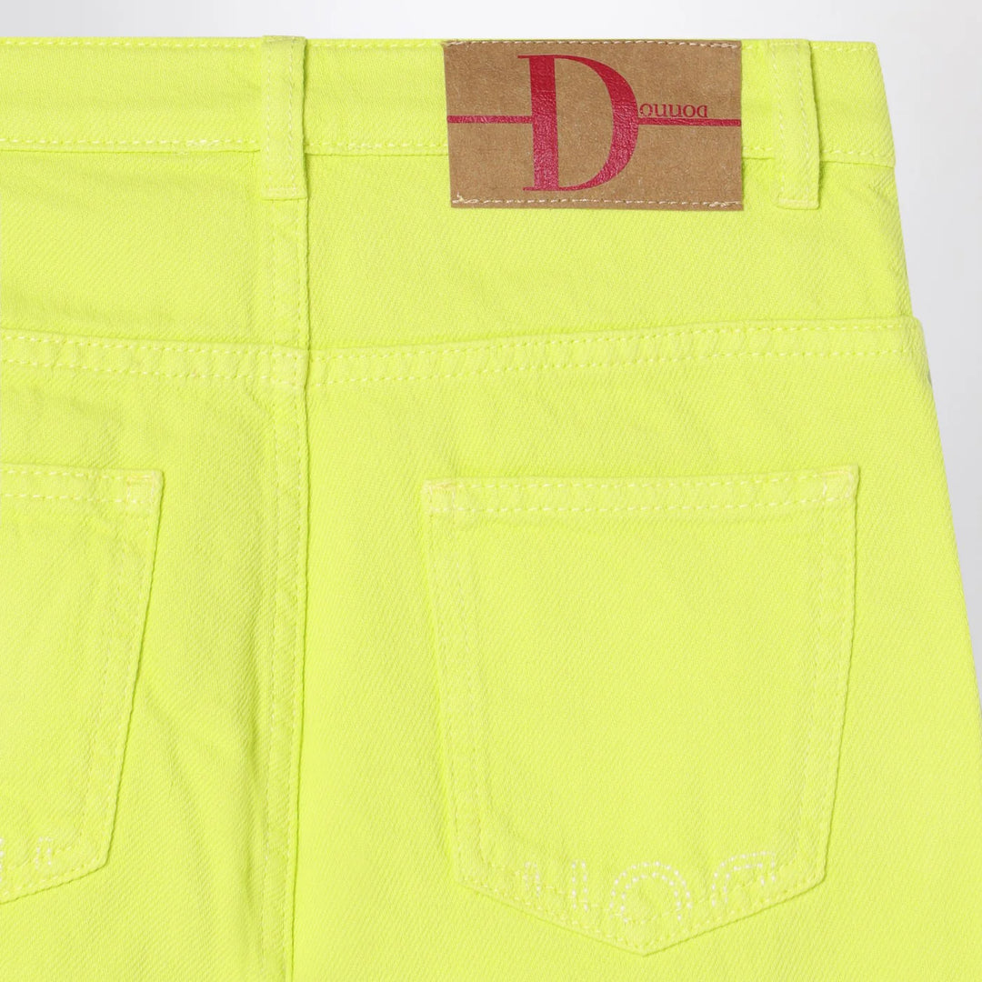 Douuod - Lime yellow cotton pants