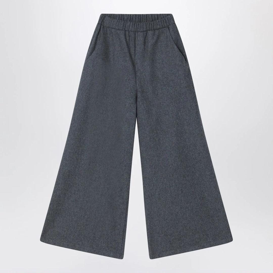 Douuod - Gray wool-blend trousers