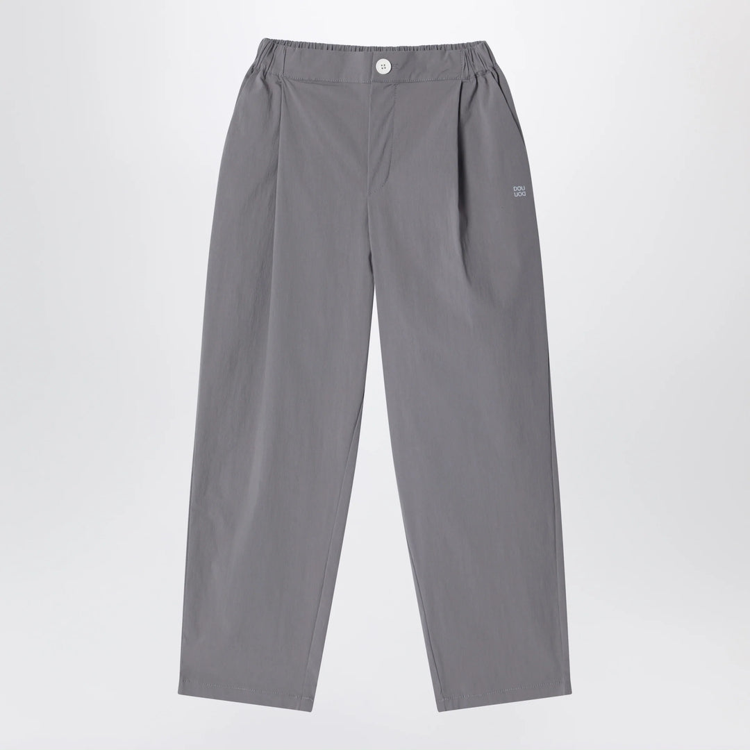 Douuod - Grey trousers in cotton blend