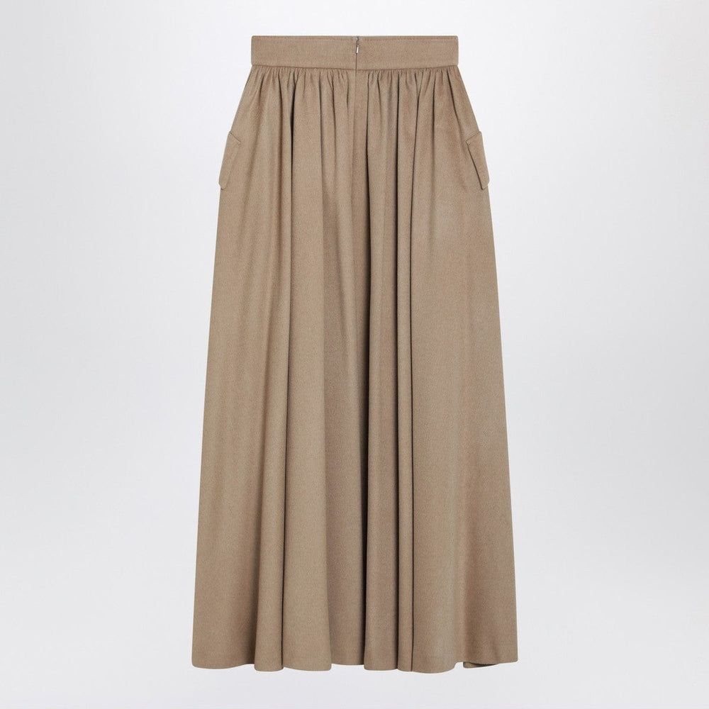 Skirts 42 Max Mara Beige midi skirt in camel drap Brand