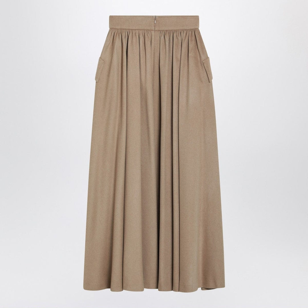 Skirts 42 Max Mara Beige midi skirt in camel drap Brand