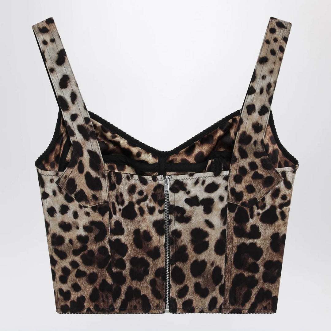 Dolce&amp;Gabbana - Leopard-print bustier
