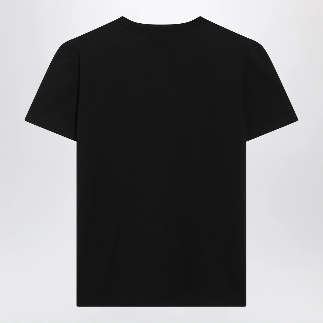 Dolce&amp;Gabbana - Black jersey T-shirt with embroidery