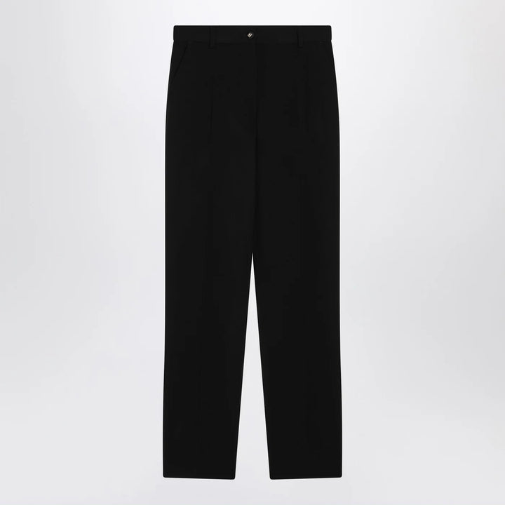 Dolce&amp;Gabbana - Black wool canvas trousers