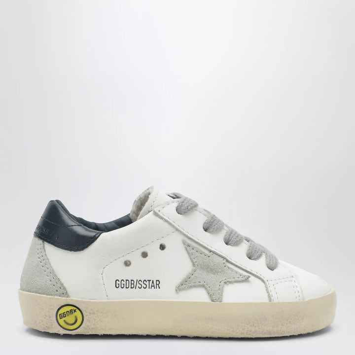 Golden Goose - Super-star Sneakers in vintage white/navy blue