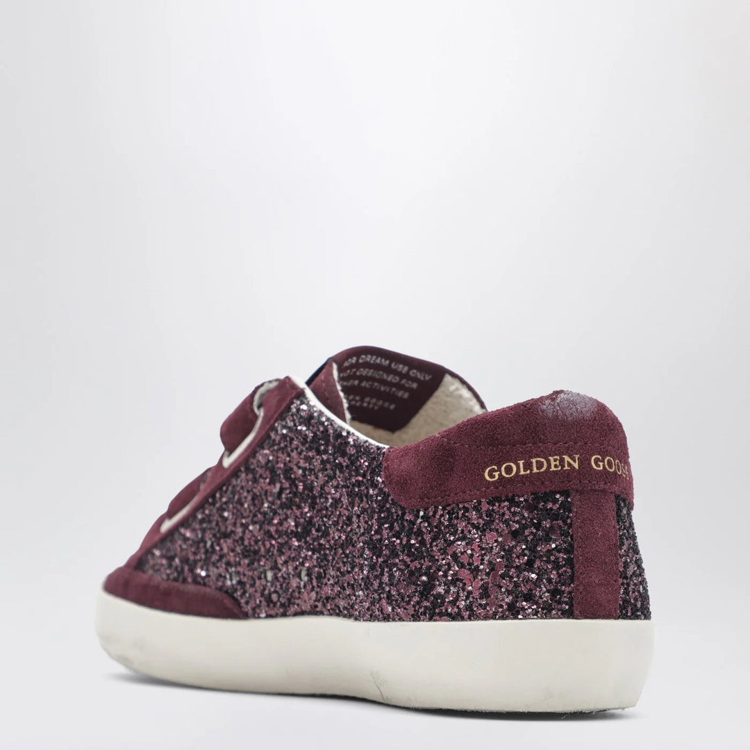 Golden Goose - Old School Sneakers in burgundy glitter