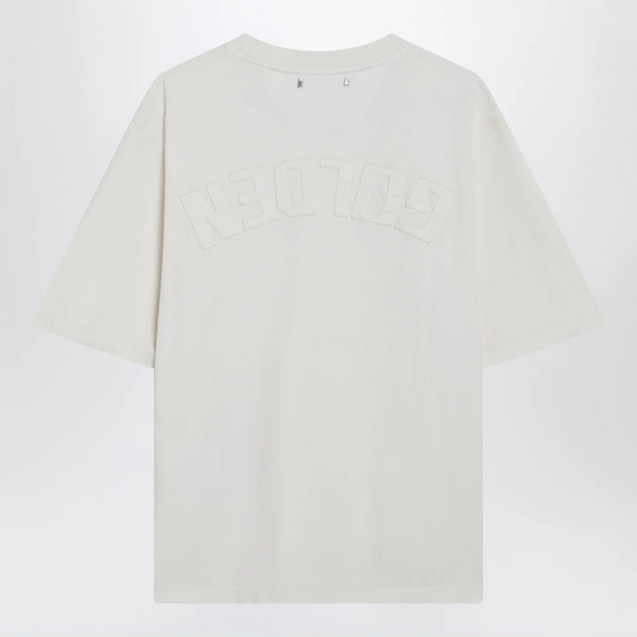 Golden Goose - White T-shirt with reverse lettering logo on the back