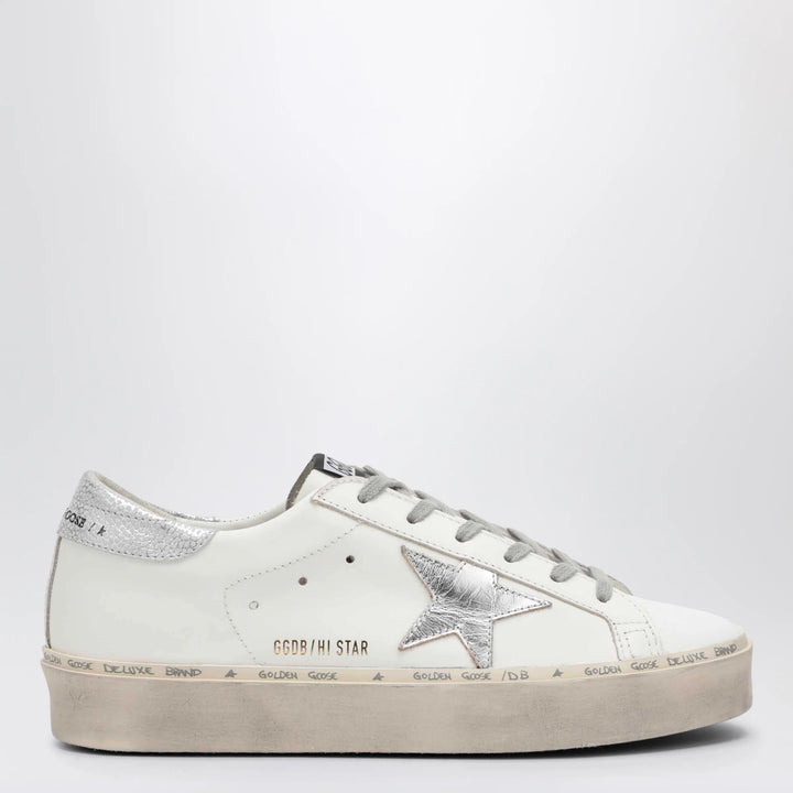Golden Goose - White/silver Hi-Star Sneakers