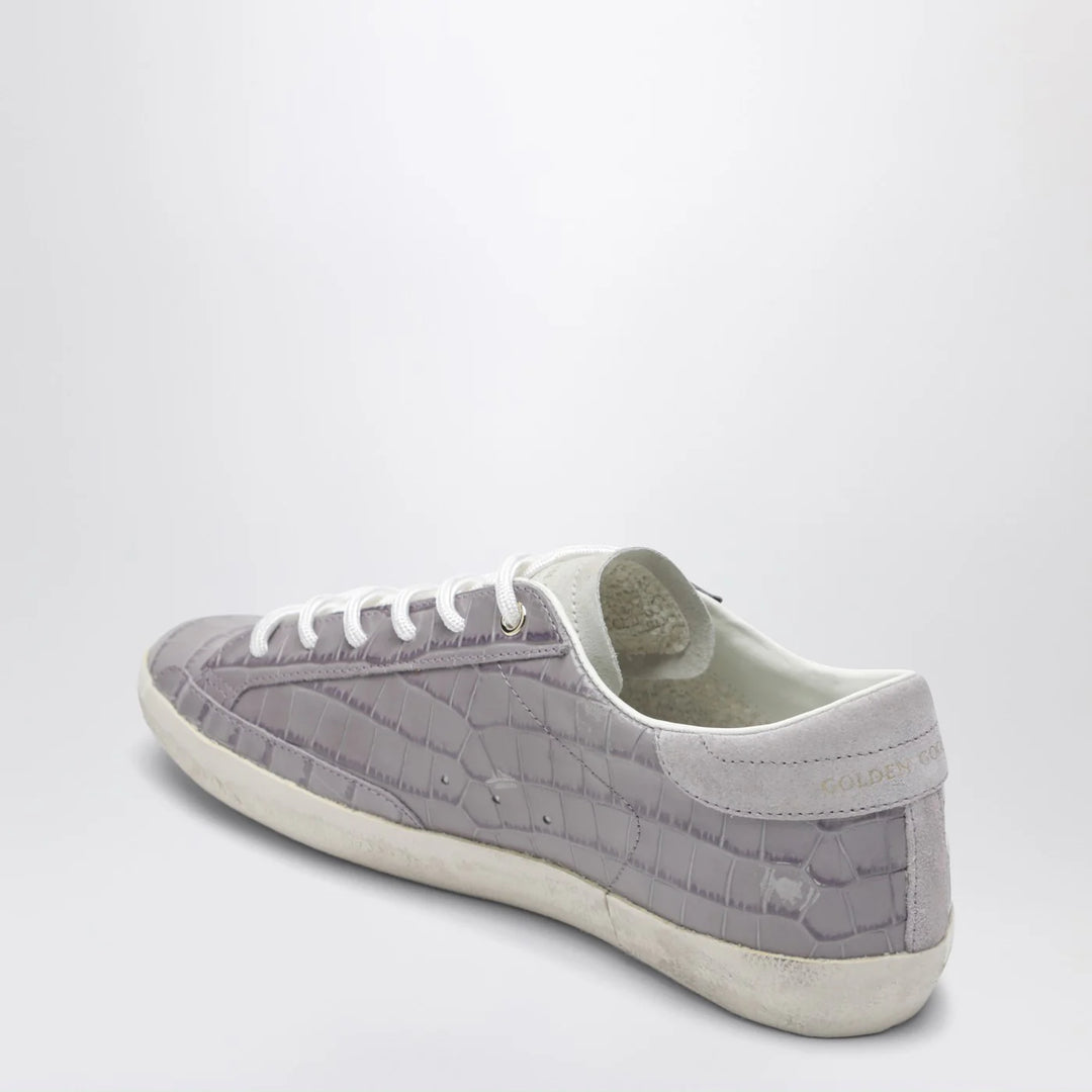 Golden Goose - Super-star sneakers lilac crocodile-effect leather