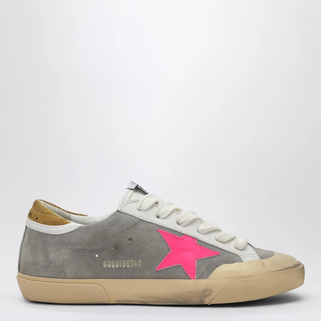 Golden Goose - Super-Star Sneakers in taupe/fuchsia/ochre