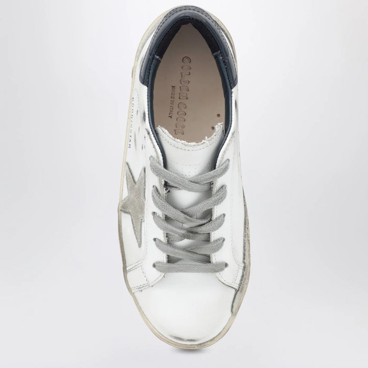 Golden Goose - Super-Star Sneakers in white/navy blue