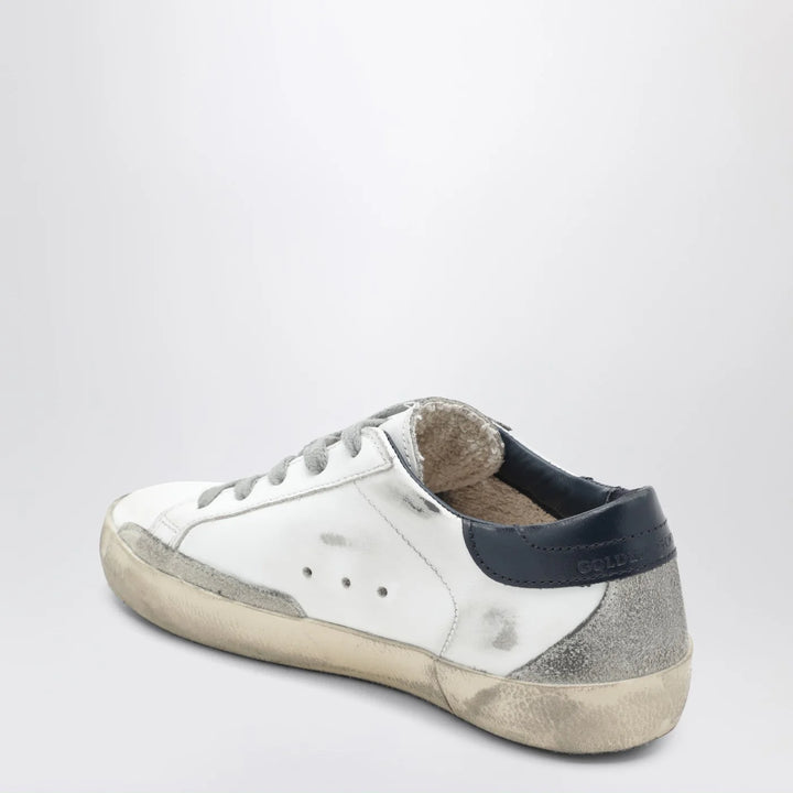 Golden Goose - Super-Star Sneakers in white/navy blue
