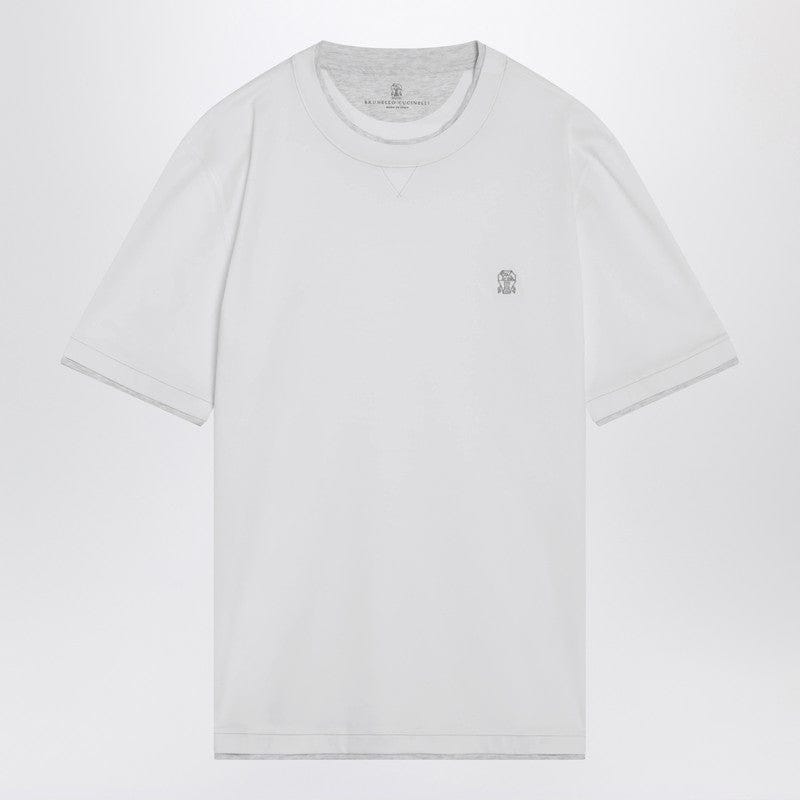 Shirts & Tops Brunello Cucinelli - White T-shirt with faux layering effect - L Brand