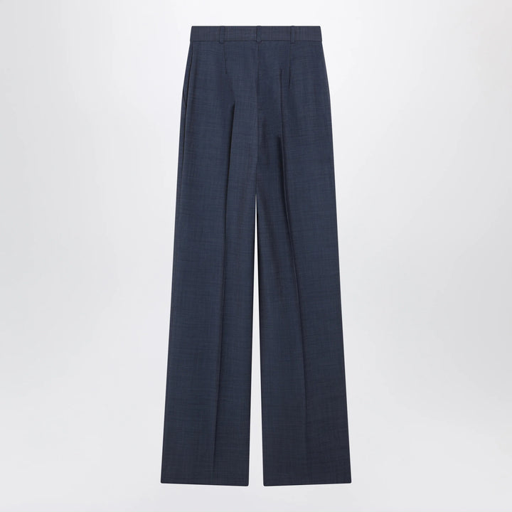 Max Mara Studio - Classic trousers in blue virgin wool