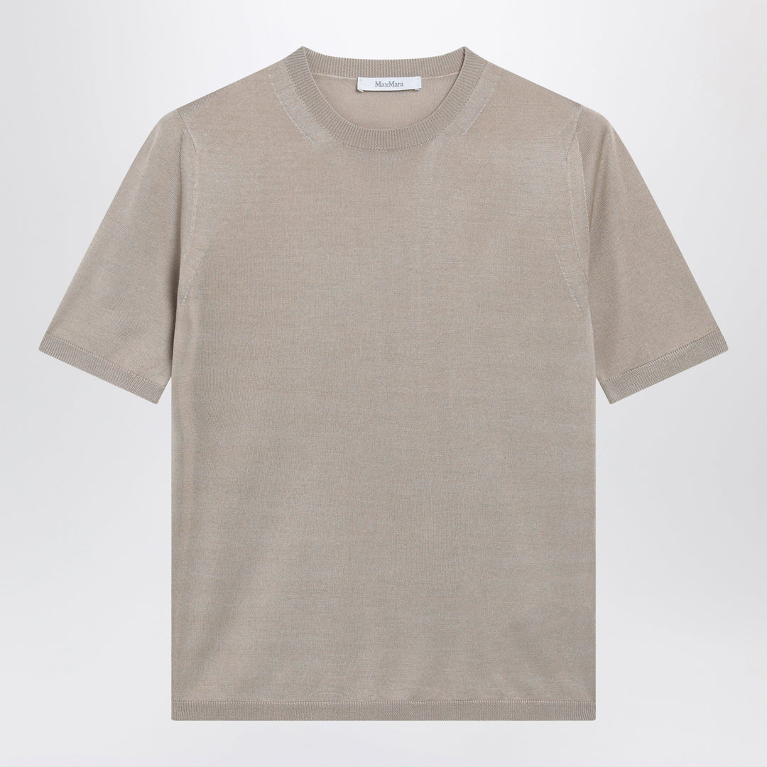 Max Mara - Rock beige cashmere and silk sweater
