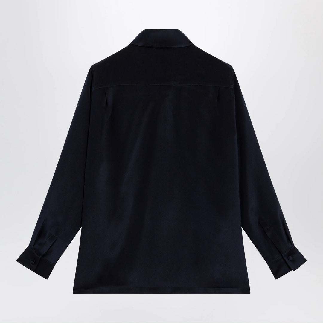 Max Mara - Navy blue silk shirt