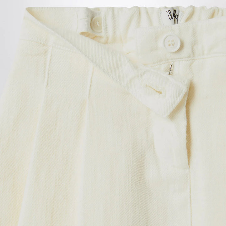Il Gufo - White milk skirt in denim