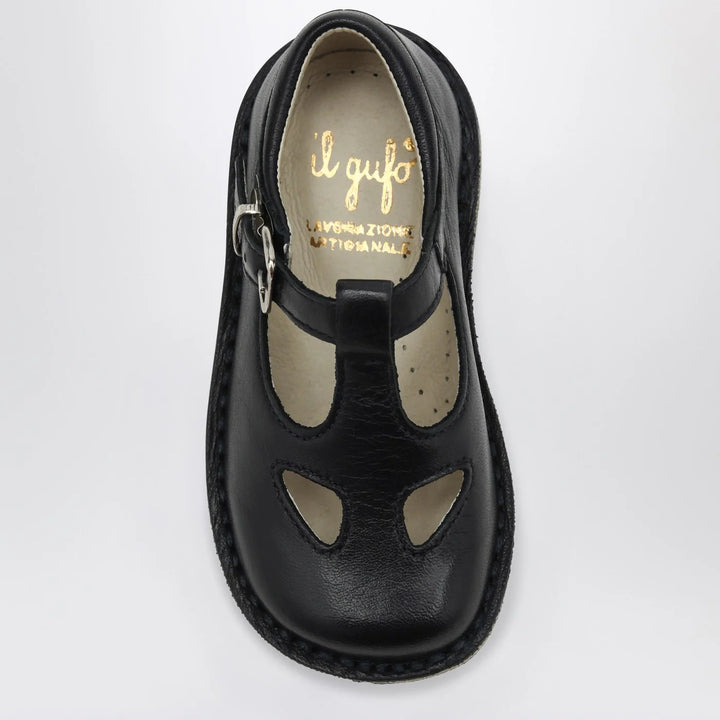Il Gufo - Sandal with blue eyelets in leather