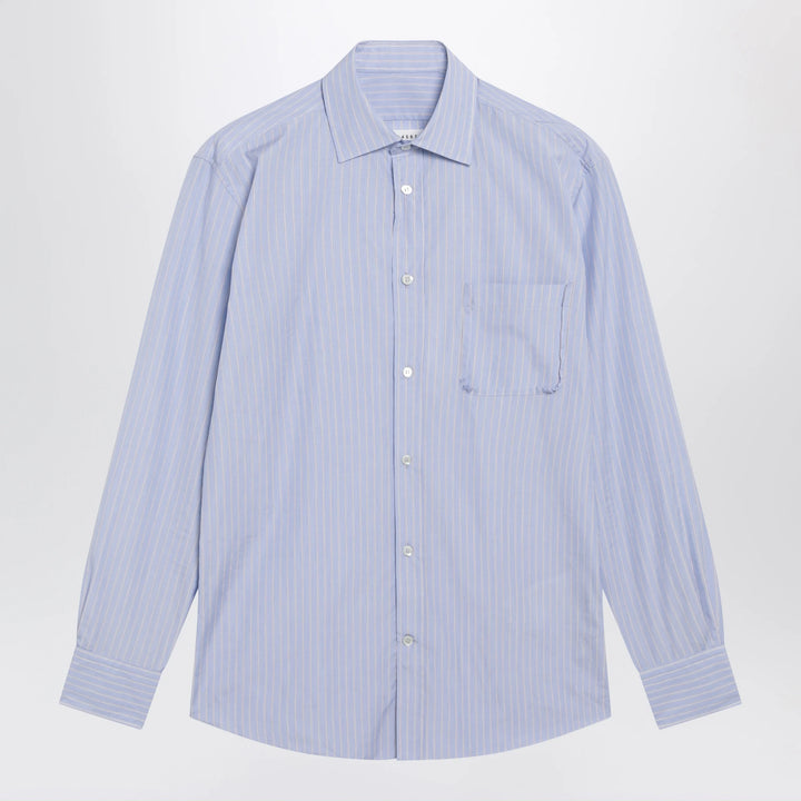 Maison Margiela - Striped shirt in light blue cotton
