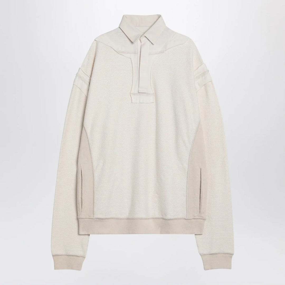 Maison Margiela - Distressed-effect ecru sweatshirt