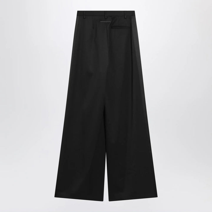 MM6 Maison Margiela - Black satin palazzo pants
