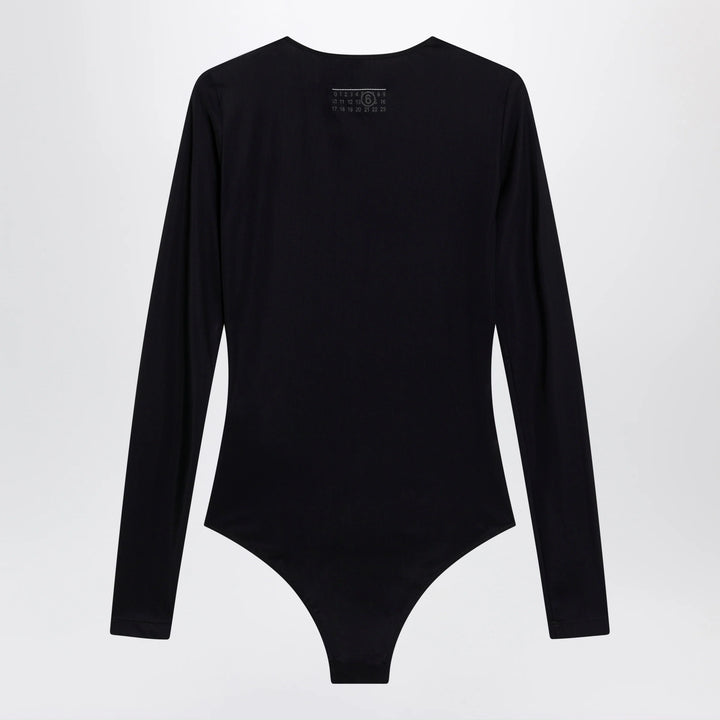 MM6 Maison Margiela - Black lycra jersey bodysuit