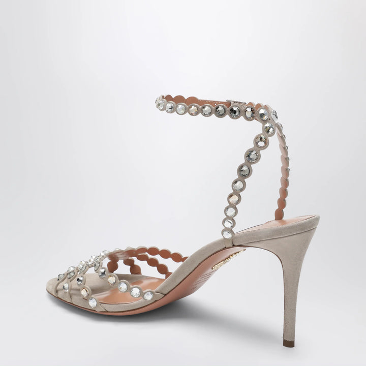 Aquazzura - Tequila crystal-embellished suede sandals