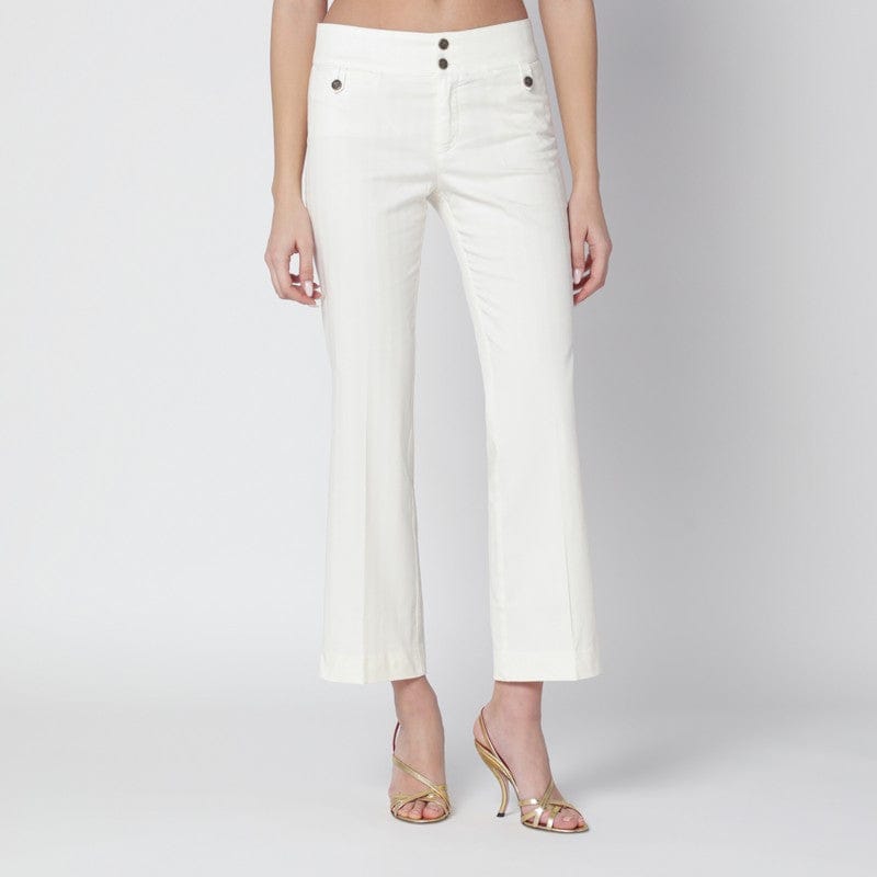 Pants ETRO - White cotton trousers - 40 IT Brand