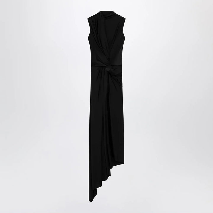 Balenciaga - Black draped midi dress Brand Apparel &amp; Accessories 36  FR