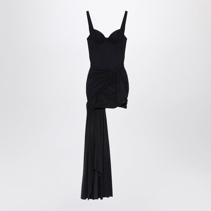 Apparel &amp; Accessories 34  FR Balenciaga - Black draped mini dress in jersey Brand