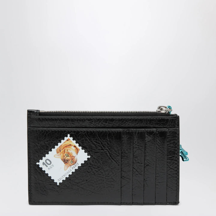 Balenciaga - Cash black leather coin purse with card holder Brand Apparel &amp; Accessories U