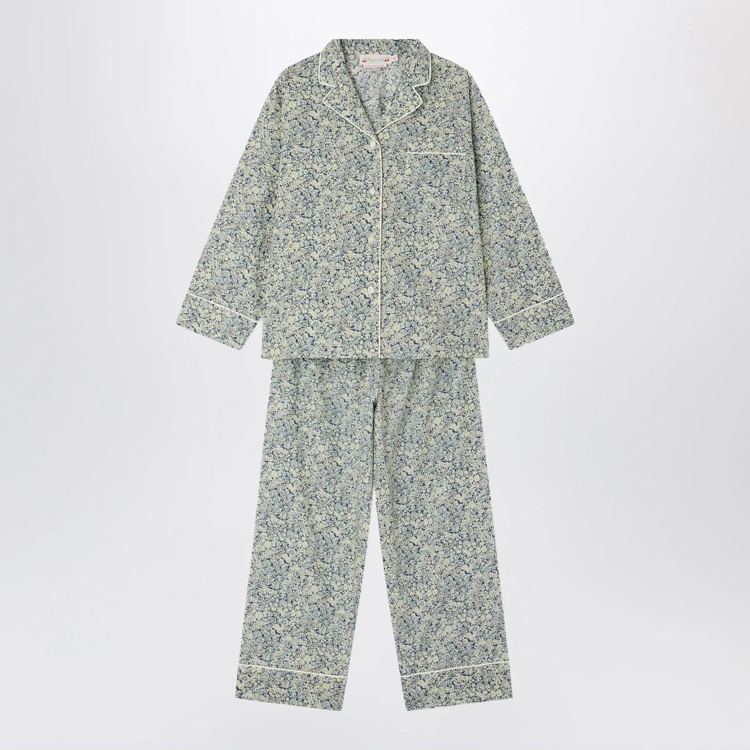Bonpoint - Dormeur light blue pajamas in Liberty fabric Brand Apparel &amp; Accessories