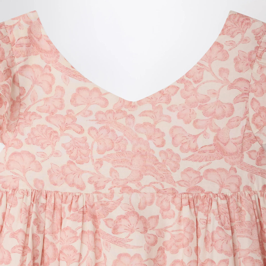 Bonpoint - Galantine pink voile dress with floral print Brand Apparel &amp; Accessories