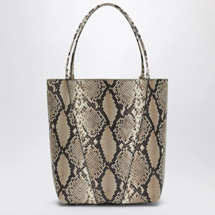 Chloé - Large Chloé Spin tote bag in python-effect leather Brand Apparel &amp; Accessories U