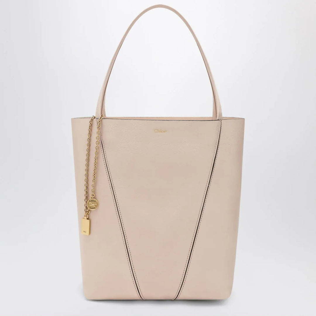 Chloé - Medium Chloé Spin tote bag in Cement Pink Brand Apparel &amp; Accessories TU