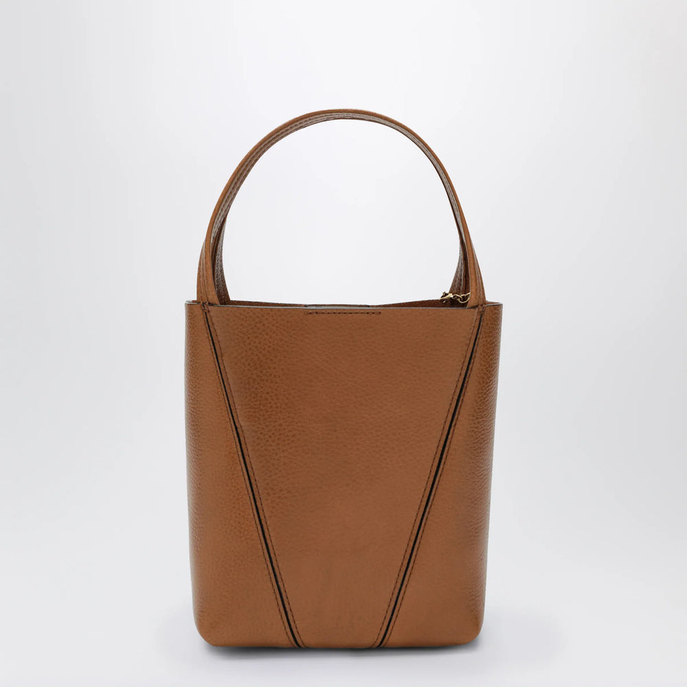 Chloé - Small Spin brown leather tote bag Brand Apparel & Accessories
