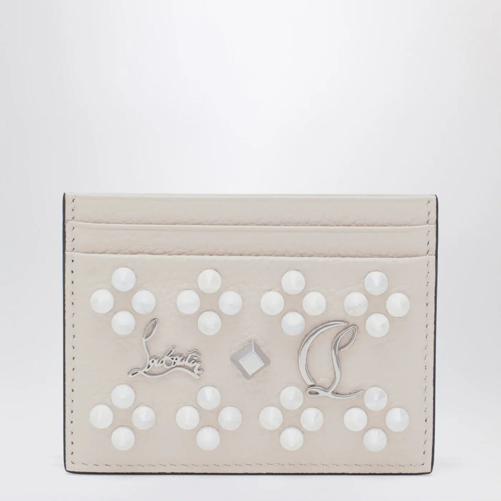 Christian Louboutin - Kios card holder in grained calfskin and spikes Brand Apparel & Accessories TU