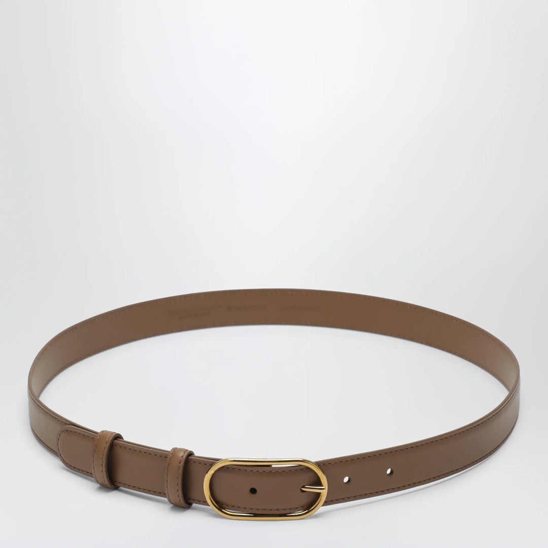 Dolce&amp;Gabbana - Palmellated calfskin logo belt in caramel Brand Apparel &amp; Accessories > Clothing Accessories > Belts 80 EU