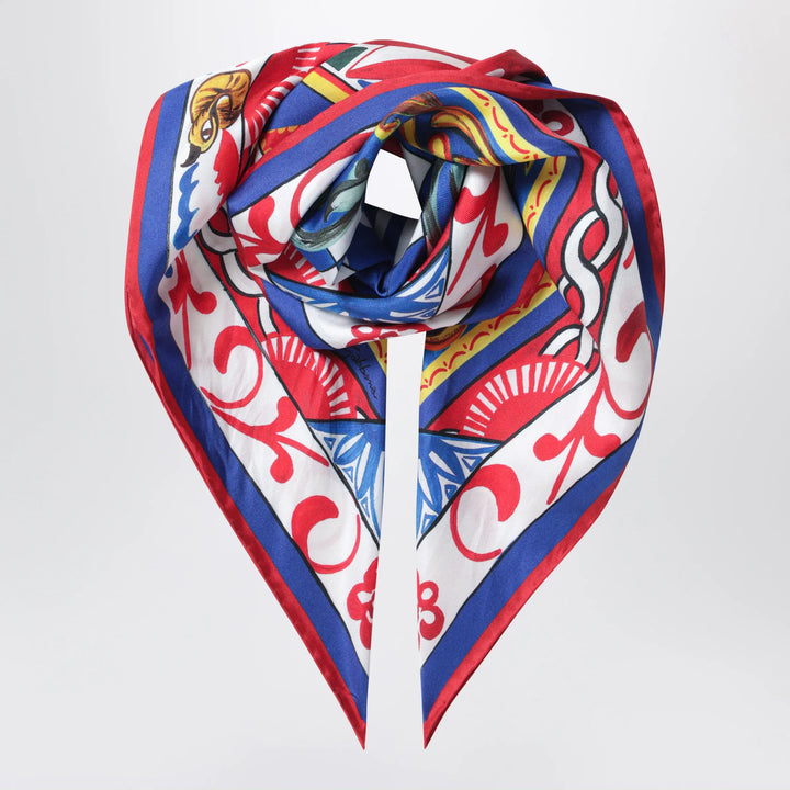 Dolce&amp;Gabbana - Square twill silk scarf with Carretto print Brand Apparel &amp; Accessories > Clothing Accessories > Scarves &amp; Shawls TU