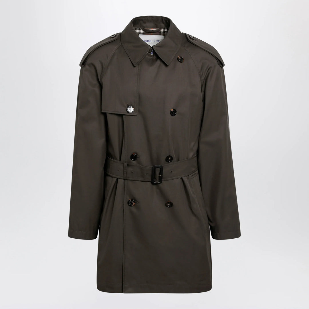 Burberry - Leadenham mid-length gabardine trench coat in brown Brand Apparel &amp; Accessories > Clothing > Outerwear > Coats &amp; Jackets