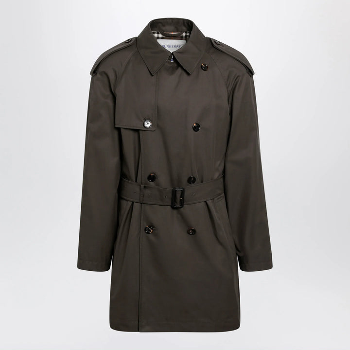 Burberry - Leadenham mid-length gabardine trench coat in brown Brand Apparel &amp; Accessories > Clothing > Outerwear > Coats &amp; Jackets 48 IT