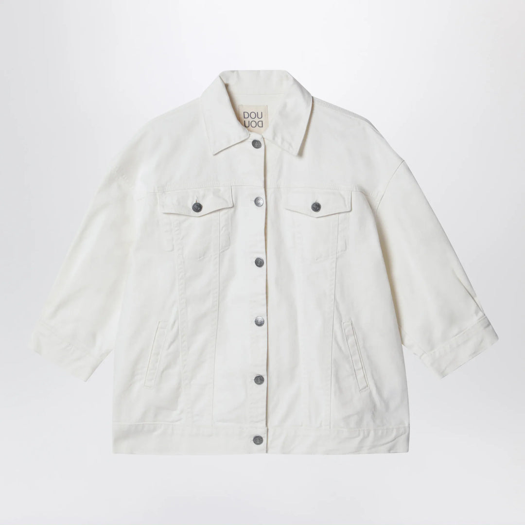 Douuod - Ivory denim jacket Brand Apparel &amp; Accessories > Clothing > Outerwear > Coats &amp; Jackets 4