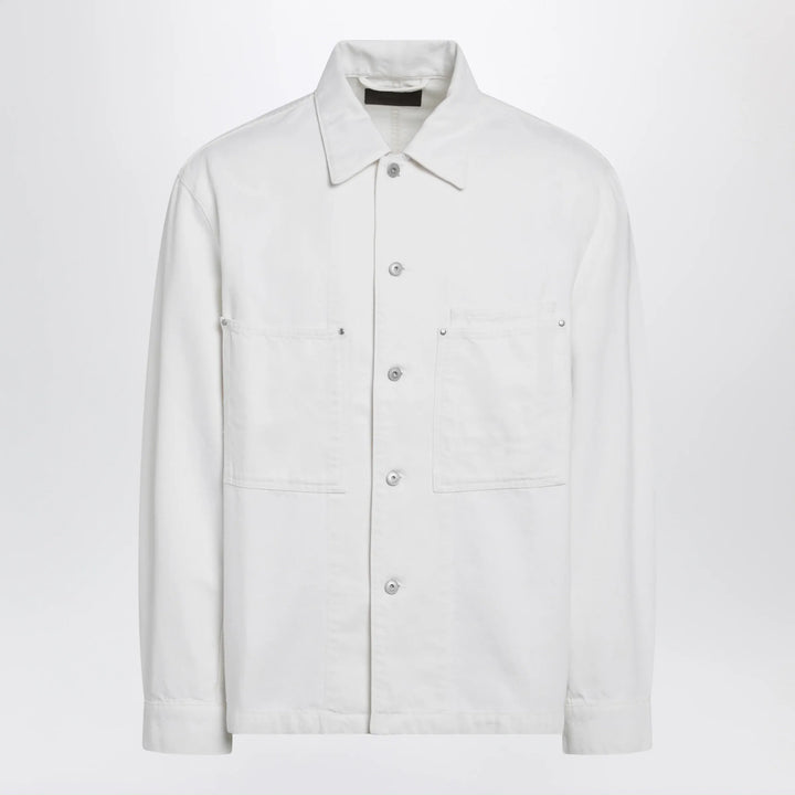 LEMAIRE - White denim shirt jacket Brand Apparel &amp; Accessories > Clothing > Outerwear > Coats &amp; Jackets 48 IT