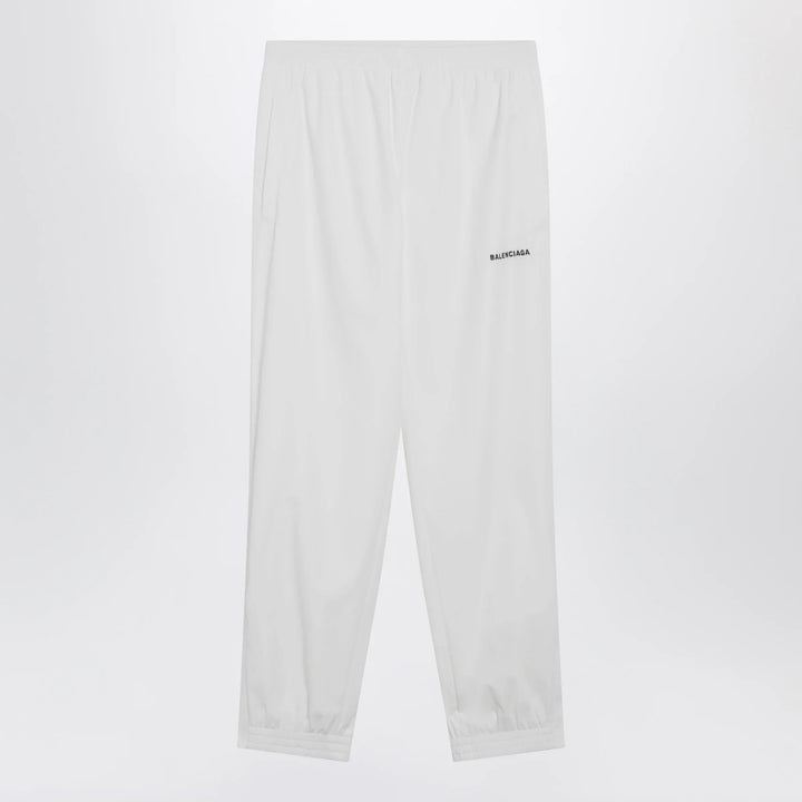 Balenciaga - Logo jogging pants in white polyester Brand Apparel &amp; Accessories > Clothing > Pants