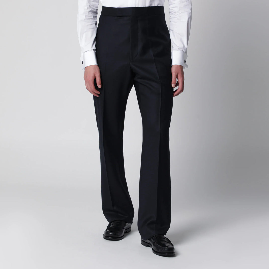 Thom Browne - Navy blue wool trousers Brand Apparel &amp; Accessories > Clothing > Pants 3