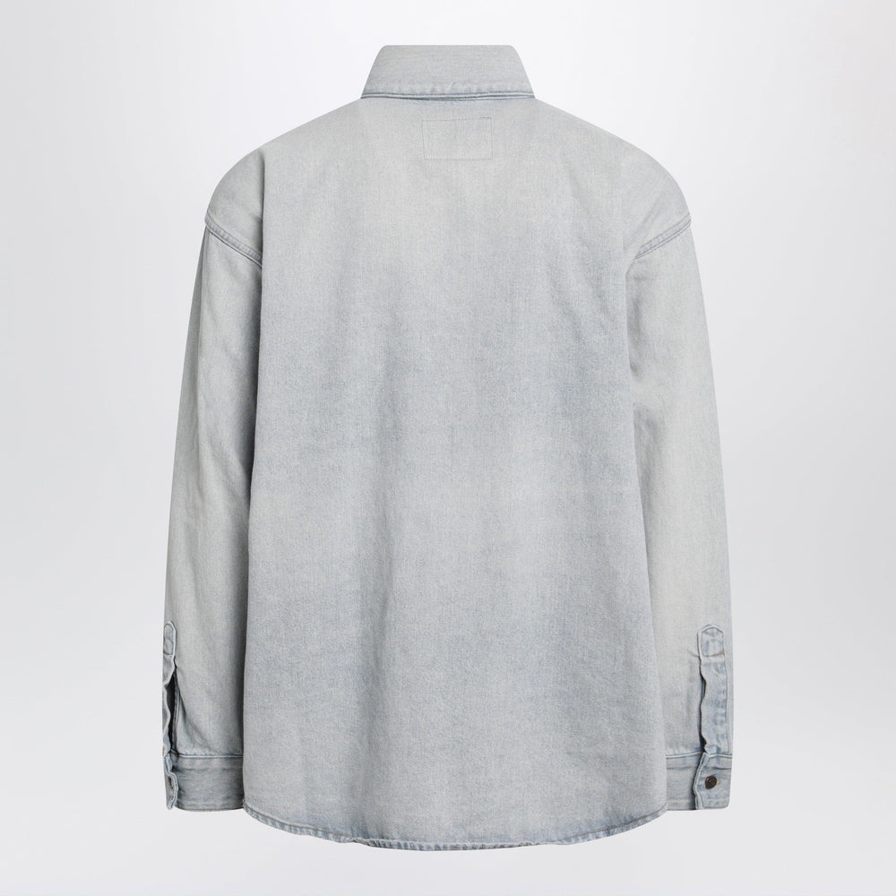 Balenciaga - Light blue cotton denim shirt Brand Apparel & Accessories > Clothing > Shirts & Tops