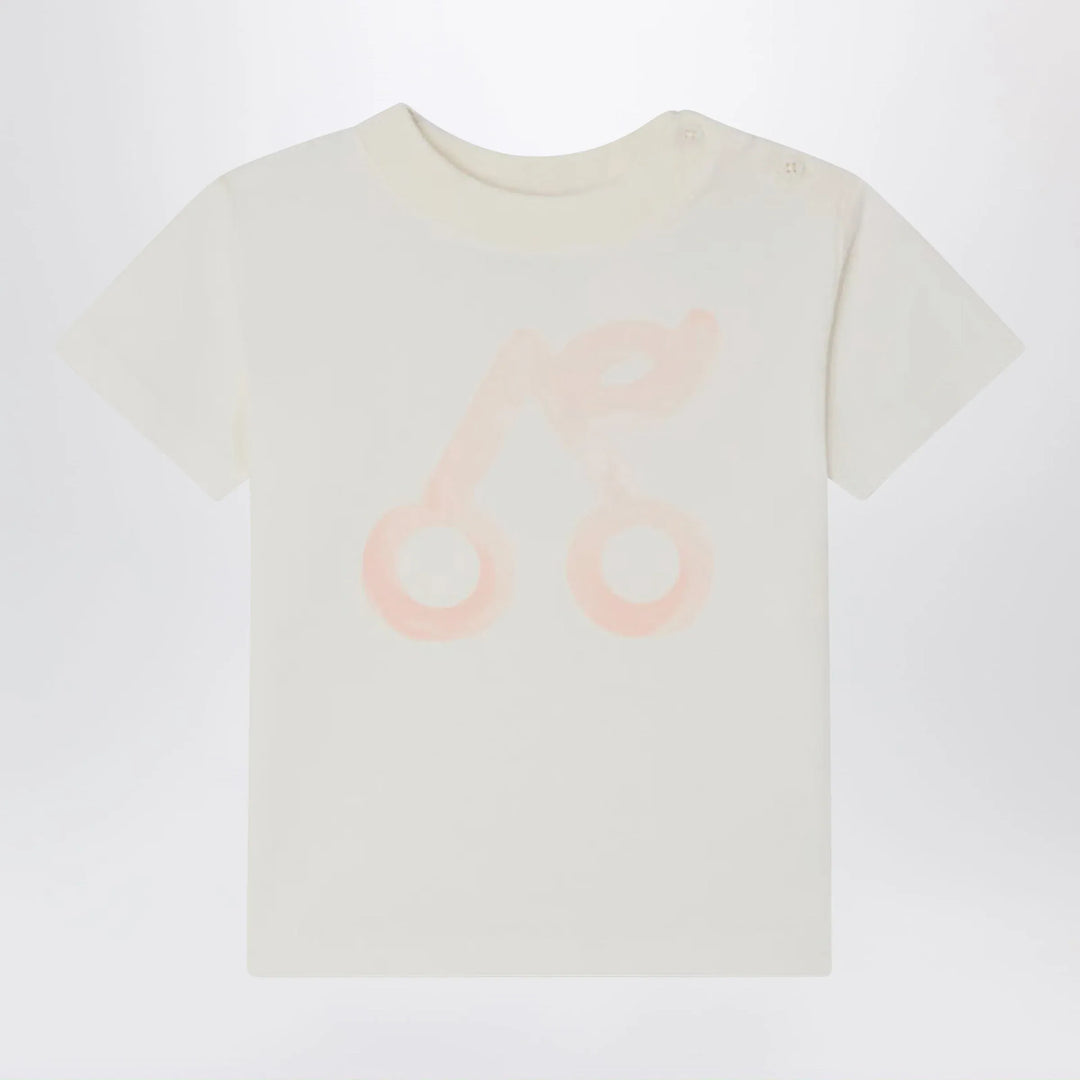 Bonpoint - Cai white T-shirt with cherry print Brand Apparel &amp; Accessories > Clothing > Shirts &amp; Tops 2A