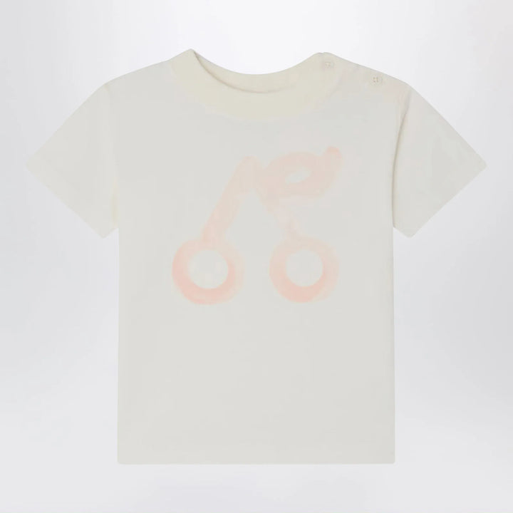 Bonpoint - Cai white T-shirt with cherry print Brand Apparel &amp; Accessories > Clothing > Shirts &amp; Tops 2A